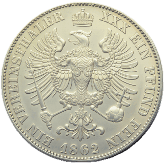 Prussia Prussia 1 vereinsthaler, 1861-1863 coin 2