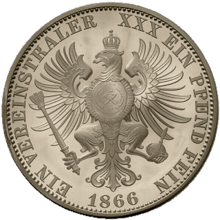 Prussia Prussia 1 vereinsthaler, 1864-1871 coin 2