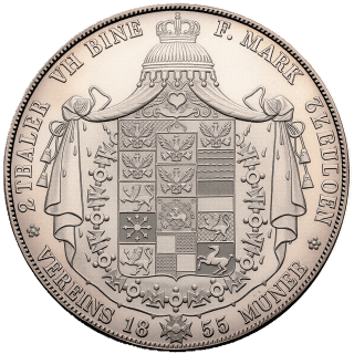 Prussia Prussia 2 thaler, 1853-1856 coin 2