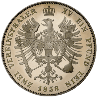 Prussia Prussia 2 vereinsthaler, 1858-1859 coin 2