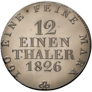 Saxony Saxony ¹⁄₁₂ thaler, 1824-1827 coin 2
