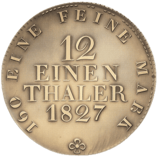 Saxony Saxony ¹⁄₁₂ thaler, 1827-1828 coin 2