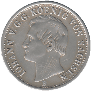 Saxony Saxony ⅙ thaler, 1855-1856 coin 1