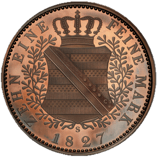 Saxony Saxony 1 thaler, 1827-1828 coin 2