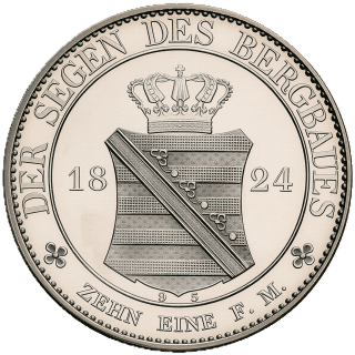 Saxony Saxony 1 thaler, 1824-1827 coin 2