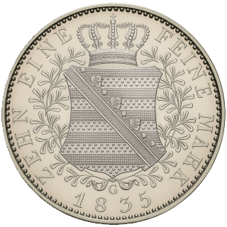 Saxony Saxony 1 thaler, 1829-1836 coin 2