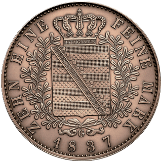 Saxony Saxony 1 thaler, 1836-1837 coin 2