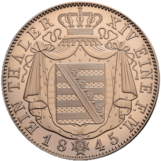 Saxony Saxony 1 thaler, 1839-1849 coin 2