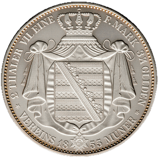Saxony Saxony 2 thaler, 1855-1856 coin 2