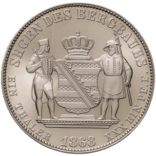 Saxony Saxony 1 vereinsthaler, 1868-1871 coin 2