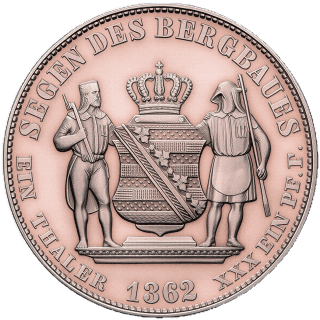 Saxony Saxony 1 vereinsthaler, 1861-1867 coin 2