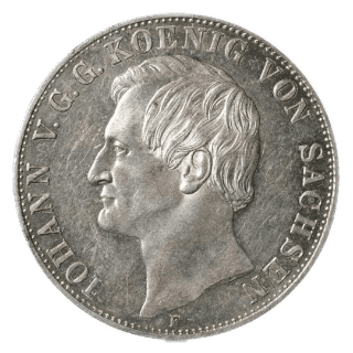 Saxony Saxony 2 vereinsthaler, 1858 coin 1