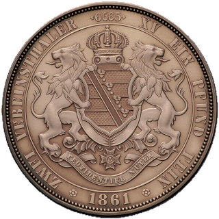 Saxony Saxony 2 vereinsthaler, 1861 coin 2