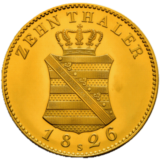 Saxony Saxony 10 thaler, 1825-1827 coin 2