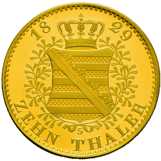 Saxony Saxony 10 thaler, 1829-1836 coin 2
