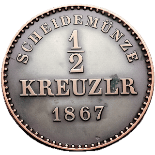 Württemberg Württemberg ½ kreuzer, 1865-1872 coin 2