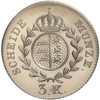 Württemberg Württemberg 3 kreuzer, 1823-1825 coin 2