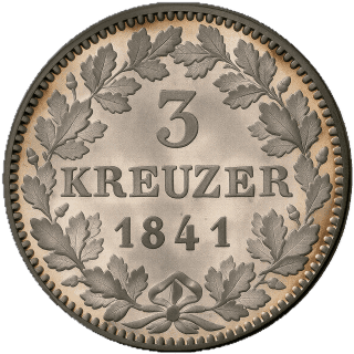Württemberg Württemberg 3 kreuzer, 1839-1842 coin 2
