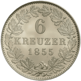 Württemberg Württemberg 6 kreuzer, 1842-1856 coin 2