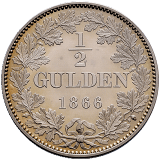 Württemberg Württemberg ½ gulden, 1865-1868 coin 2