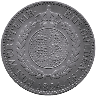 Württemberg Württemberg 1 gulden, 1824 coin 2