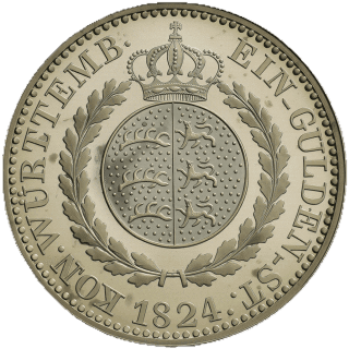 Württemberg Württemberg 1 gulden, 1824 coin 2
