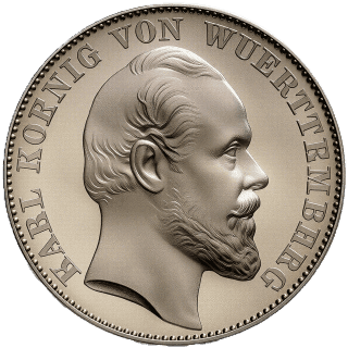 Württemberg Württemberg 1 vereinsthaler, 1865-1867 coin 1