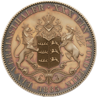 Württemberg Württemberg 1 vereinsthaler, 1865 coin 2