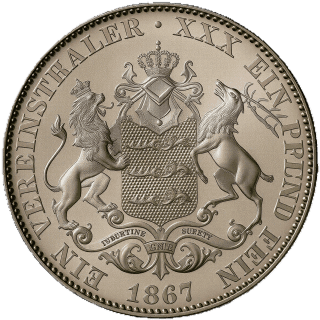 Württemberg Württemberg 1 vereinsthaler, 1865-1867 coin 2