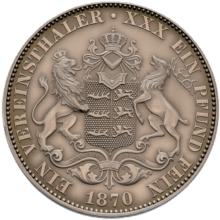 Württemberg Württemberg 1 vereinsthaler, 1868-1870 coin 2