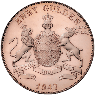 Württemberg Württemberg 2 gulden, 1845-1856 coin 2