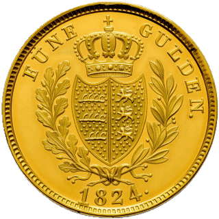 Württemberg Württemberg 5 gulden, 1824-1835 coin 2