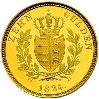 Württemberg Württemberg 10 gulden, 1824-1825 coin 2