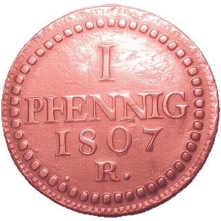 Saxony Saxony 1 pfennig, 1807-1809 coin 2
