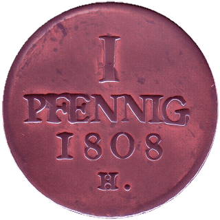 Saxony Saxony 1 pfennig, 1808 coin 2