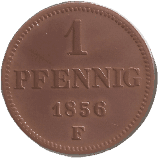 Saxony Saxony 1 pfennig, 1855-1859 coin 2