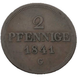 Saxony Saxony 2 pfennig, 1841 coin 2