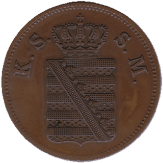 Saxony Saxony 2 pfennig, 1855-1859 coin 1