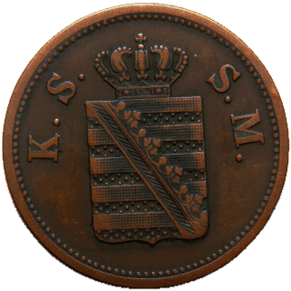 Saxony Saxony 2 pfennig, 1861 coin 1