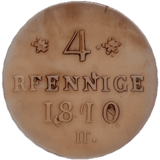 Saxony Saxony 4 pfennig, 1808-1810 coin 2
