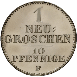 Saxony Saxony 1 neugroschen, 1841-1856 coin 2