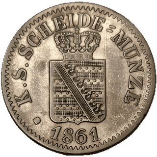 Saxony Saxony 1 neugroschen, 1861 coin 1
