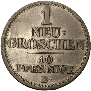 Saxony Saxony 1 neugroschen, 1861 coin 2