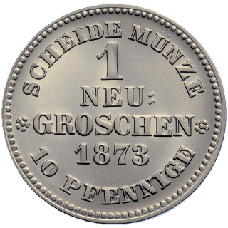 Saxony Saxony 1 neugroschen, 1867-1873 coin 2