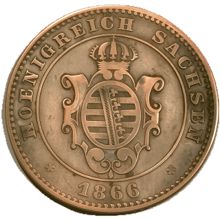 Saxony Saxony 2 neugroschen, 1863-1866 coin 1