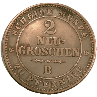 Saxony Saxony 2 neugroschen, 1863-1866 coin 2