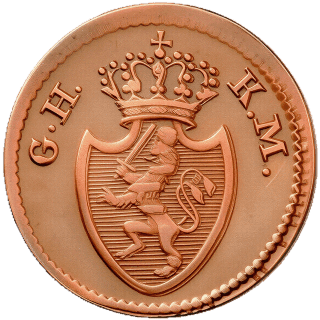 Hessen-Darmstadt Hessen-Darmstadt 1 heller, 1821-1824 coin 1