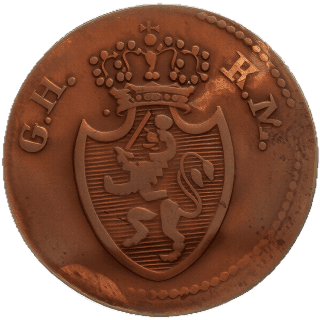 Hessen-Darmstadt Hessen-Darmstadt 1 pfennig, 1819 coin 1