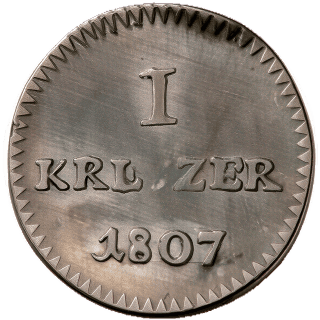 Hessen-Darmstadt Hessen-Darmstadt 1 kreuzer, 1807 coin 2