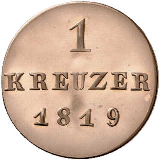 Hessen-Darmstadt Hessen-Darmstadt 1 kreuzer, 1819 coin 2